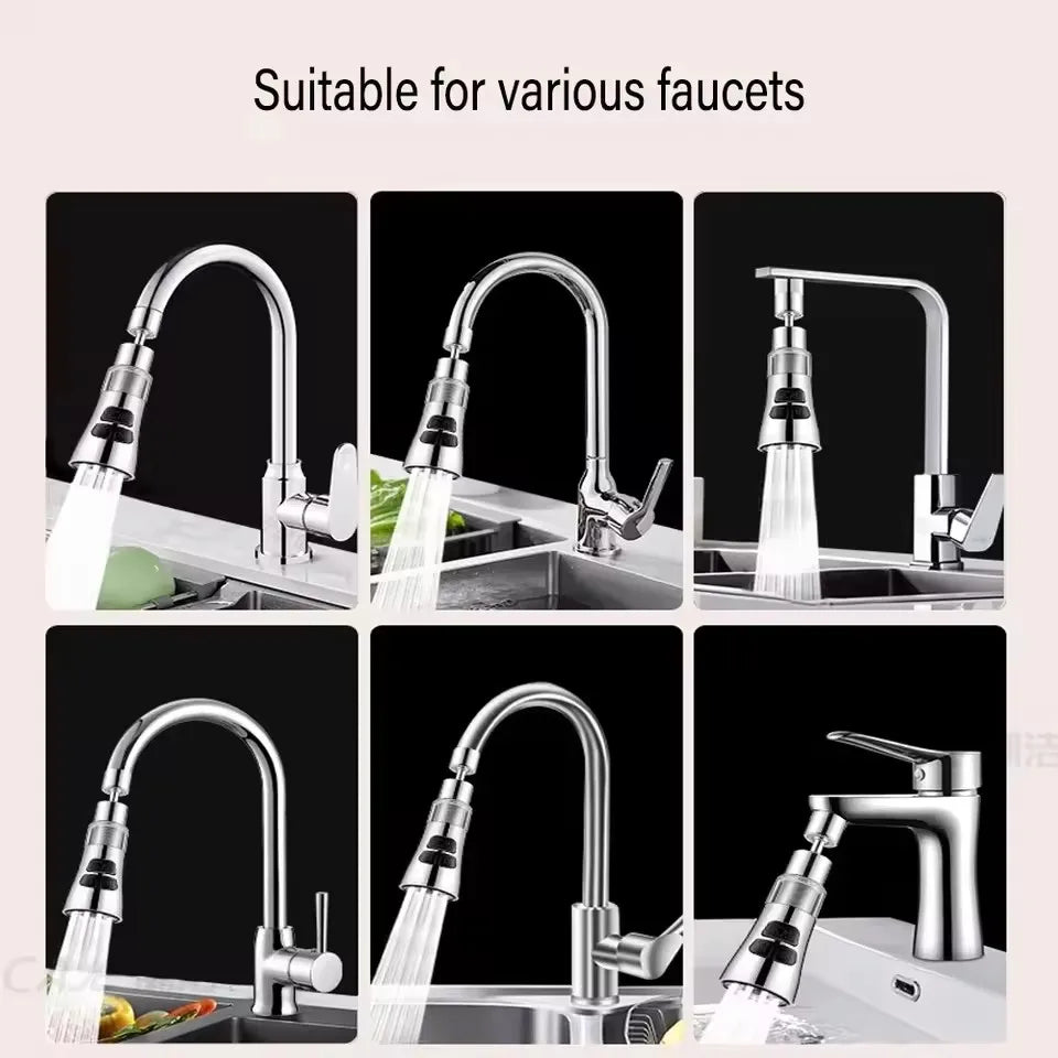 360° Rotating Faucet Extender Filter Aerator Splash Guard Nozzle