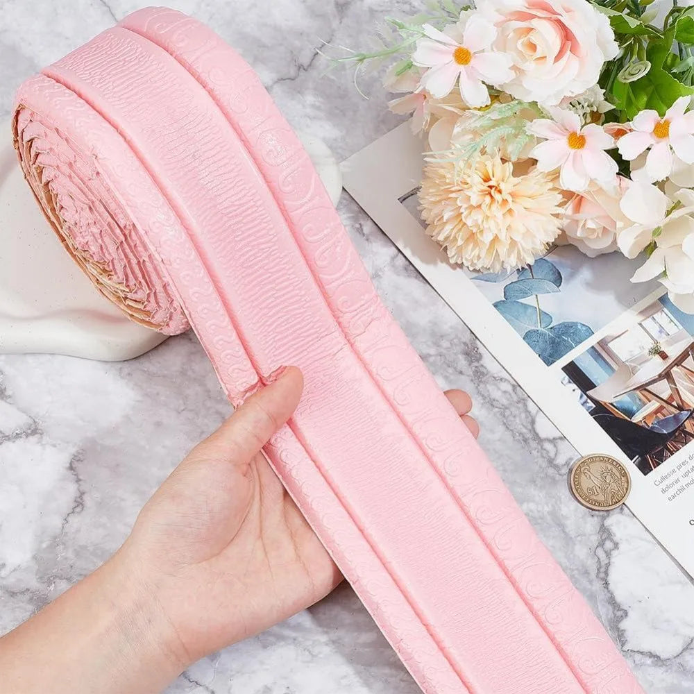 Pink 3D Peel & Stick Foam Wall Border Trim 88" x 3"