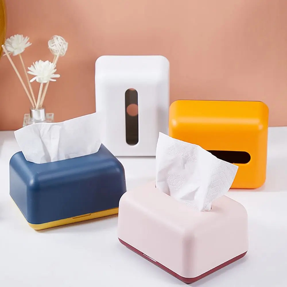 Simplicity Solid Napkin Holder Plastic Large Storage Tissue Case
