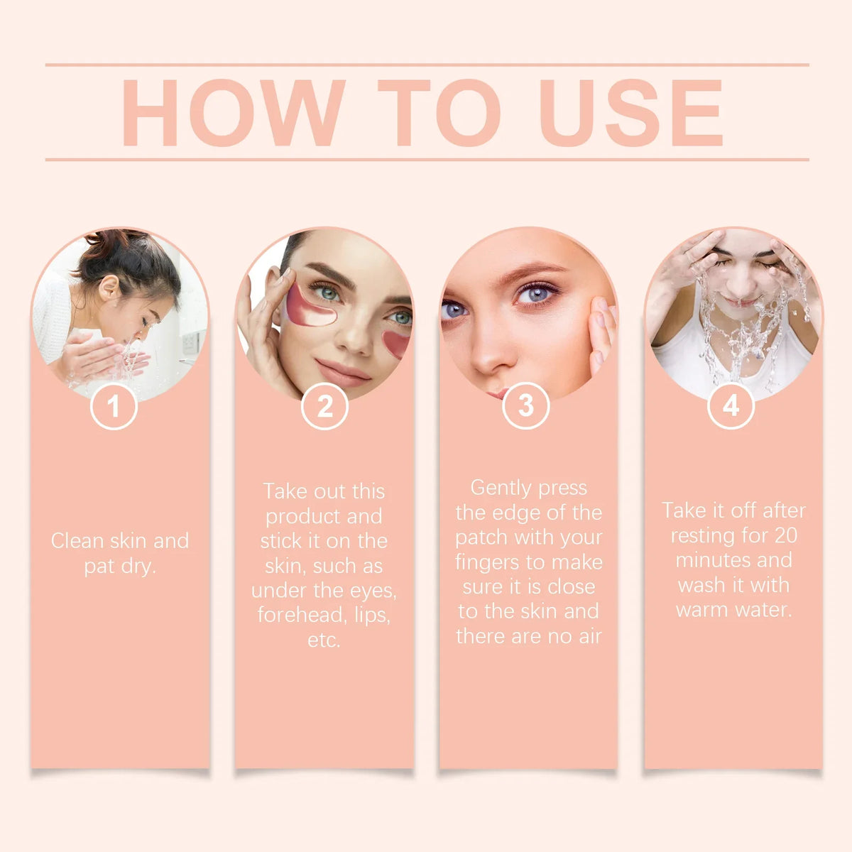 Collagen Eye Mask 60pcs | Hyaluronic Acid & Niacinamide Patches
