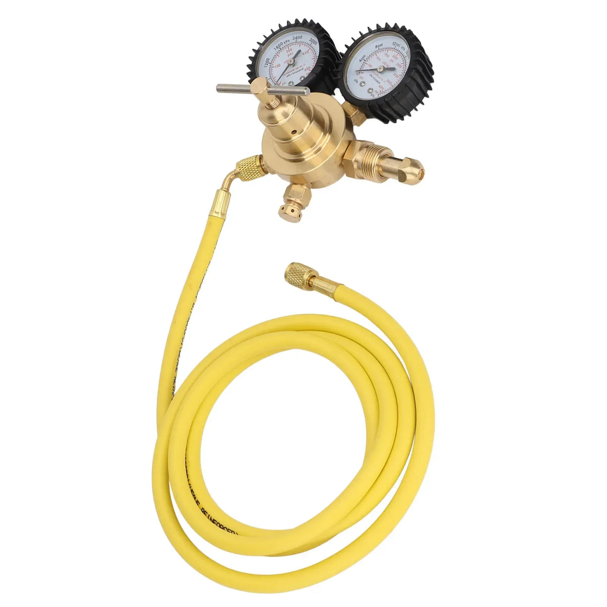 Nitrogen Pressure Gauge Regulator Test Brass Inlet Outlet Connection
