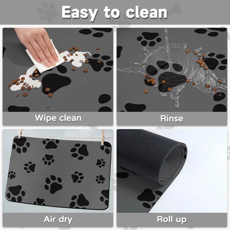 Pet Feeding Floor Mat Water-absorbing Cooling Anti-slip Cat Dog