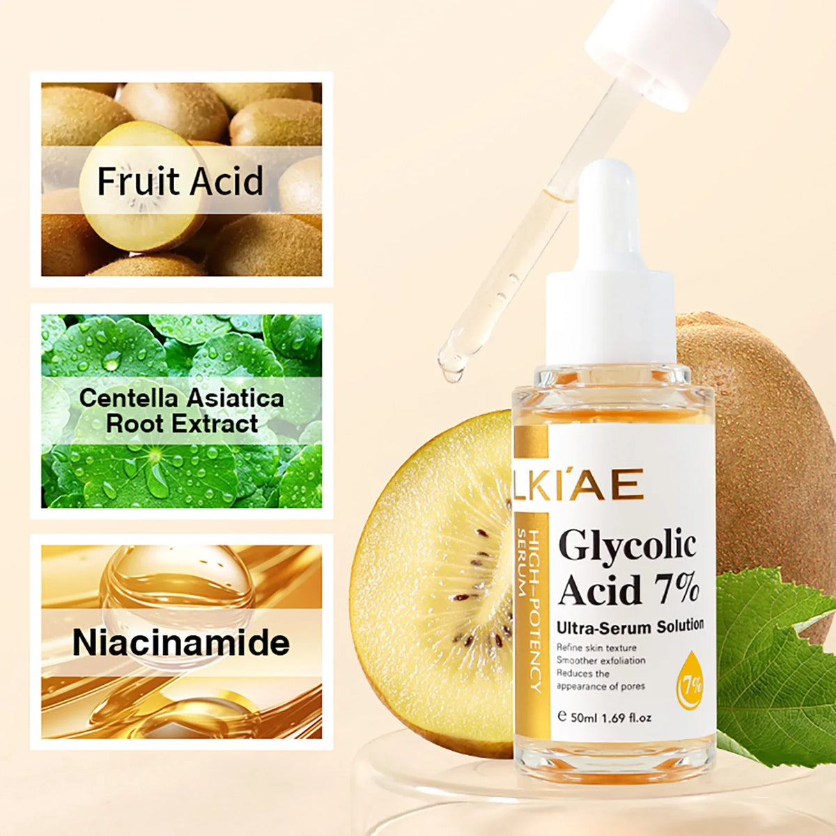 AILKE Brightening Face Serum | Niacinamide & Glycolic Acid 50ml