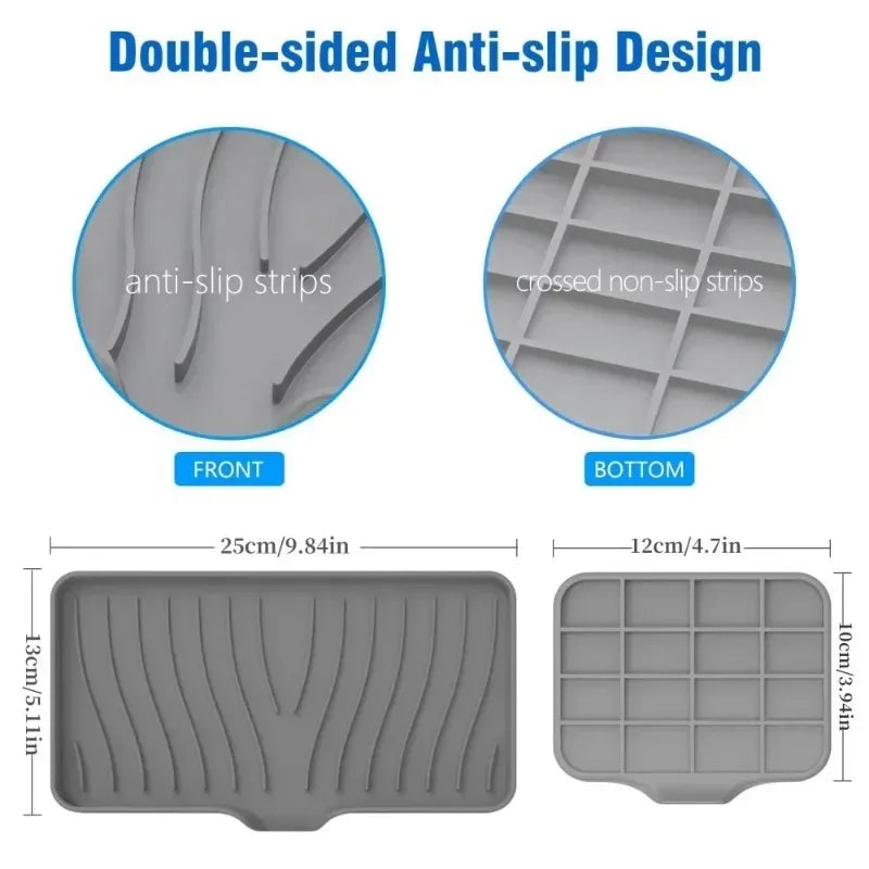 Silicone Soap Dish with Drain | Anti-Slip Sink Tray