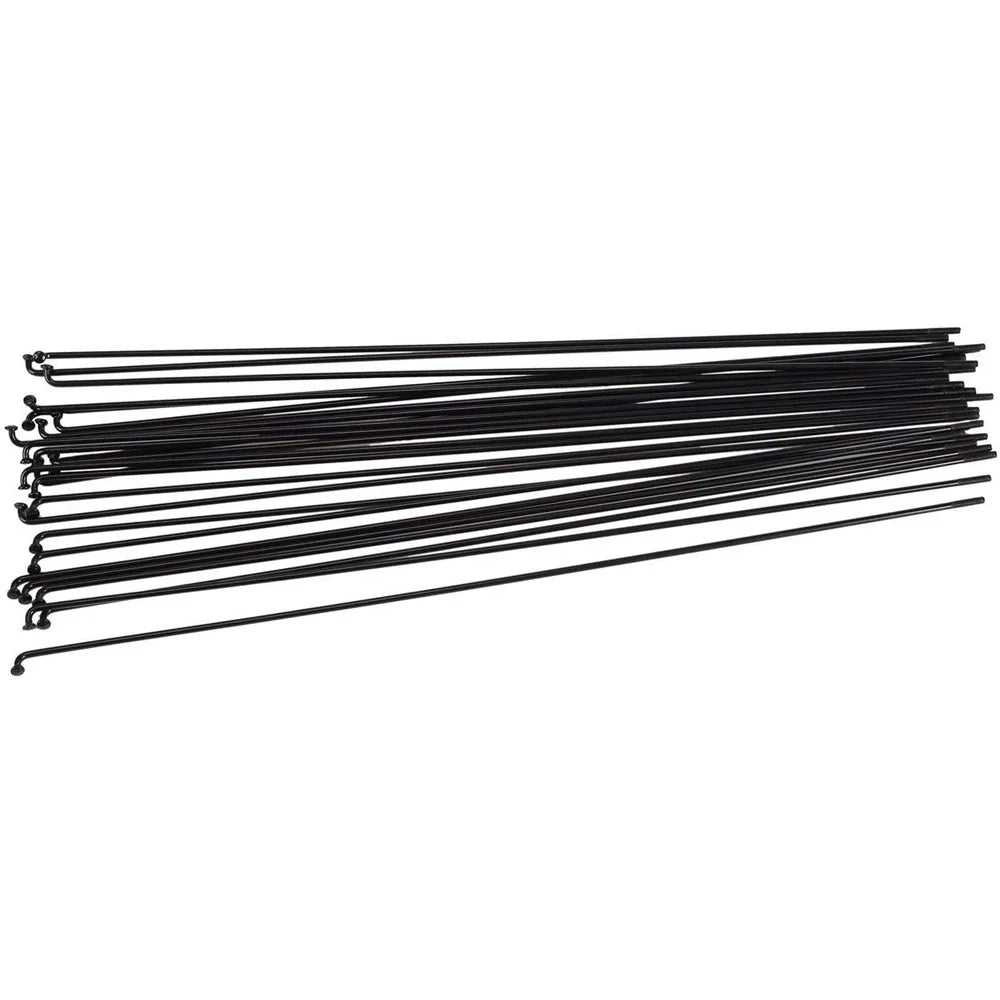Black Stainless Steel Bike Spokes & Nipples – 36 Set, 170–290mm