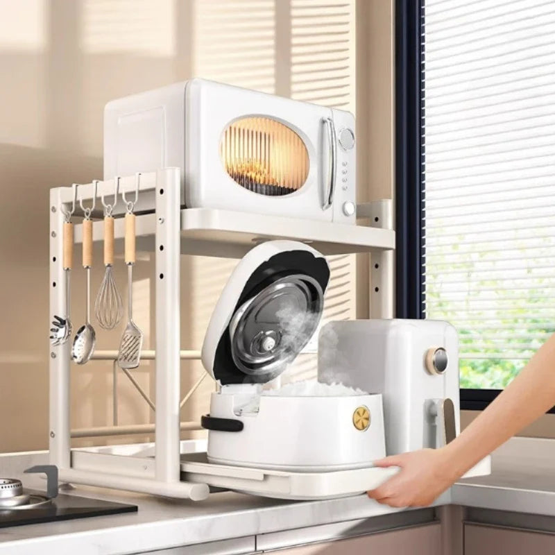 Expandable Kitchen Shelf Rack for Air Fryer, Rice Cooker & More