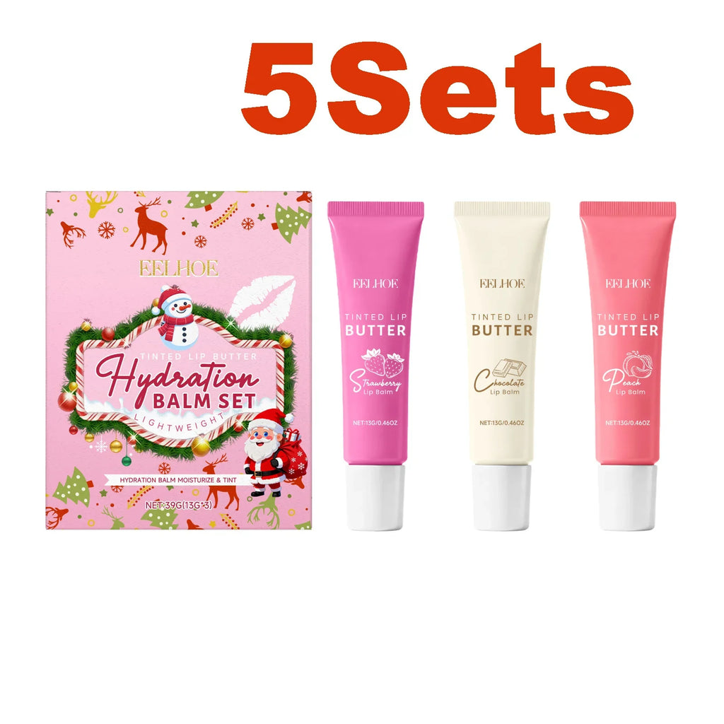 EELHOE Tinted Lip Balm Set – 3-Pack Moisturizing Gift Box