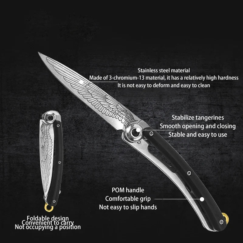 Mini Folding Pocket Knife – Stainless Steel Keychain EDC Knife