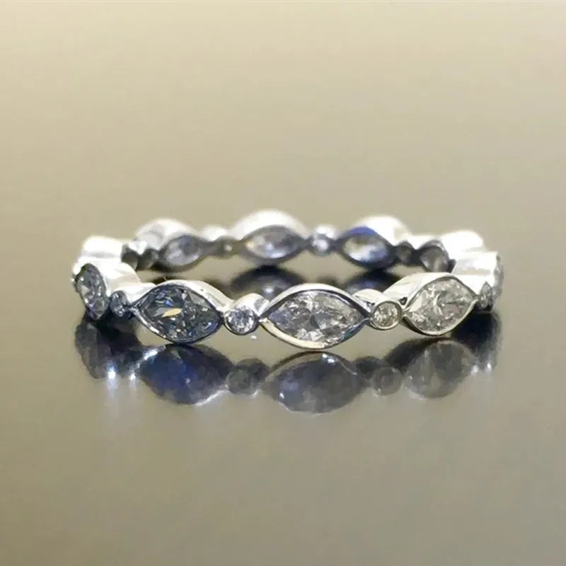 Huitan Marquise Cubic Zirconia Ring – Women's Fashion Jewelry