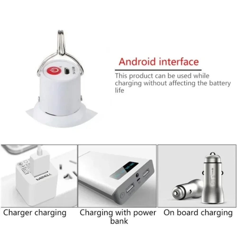 USB Rechargeable LED Emergency Bulb | Camping & Outdoor Lantern