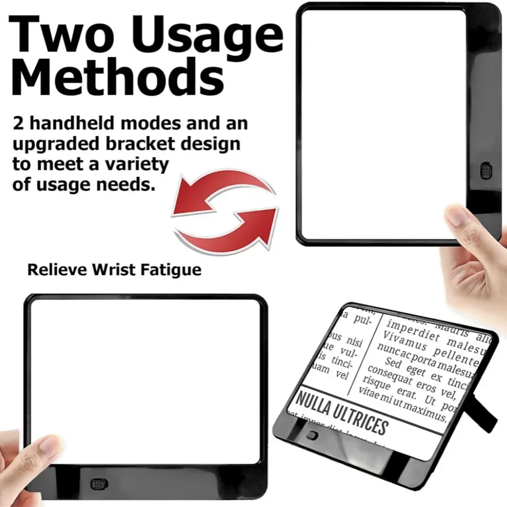 3X Full Page LED Magnifier Sheet for Reading & Crafts