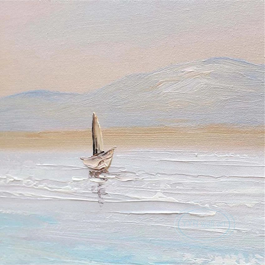 Abstract Seascape Hand-Painted Canvas Oil Painting Wall Art