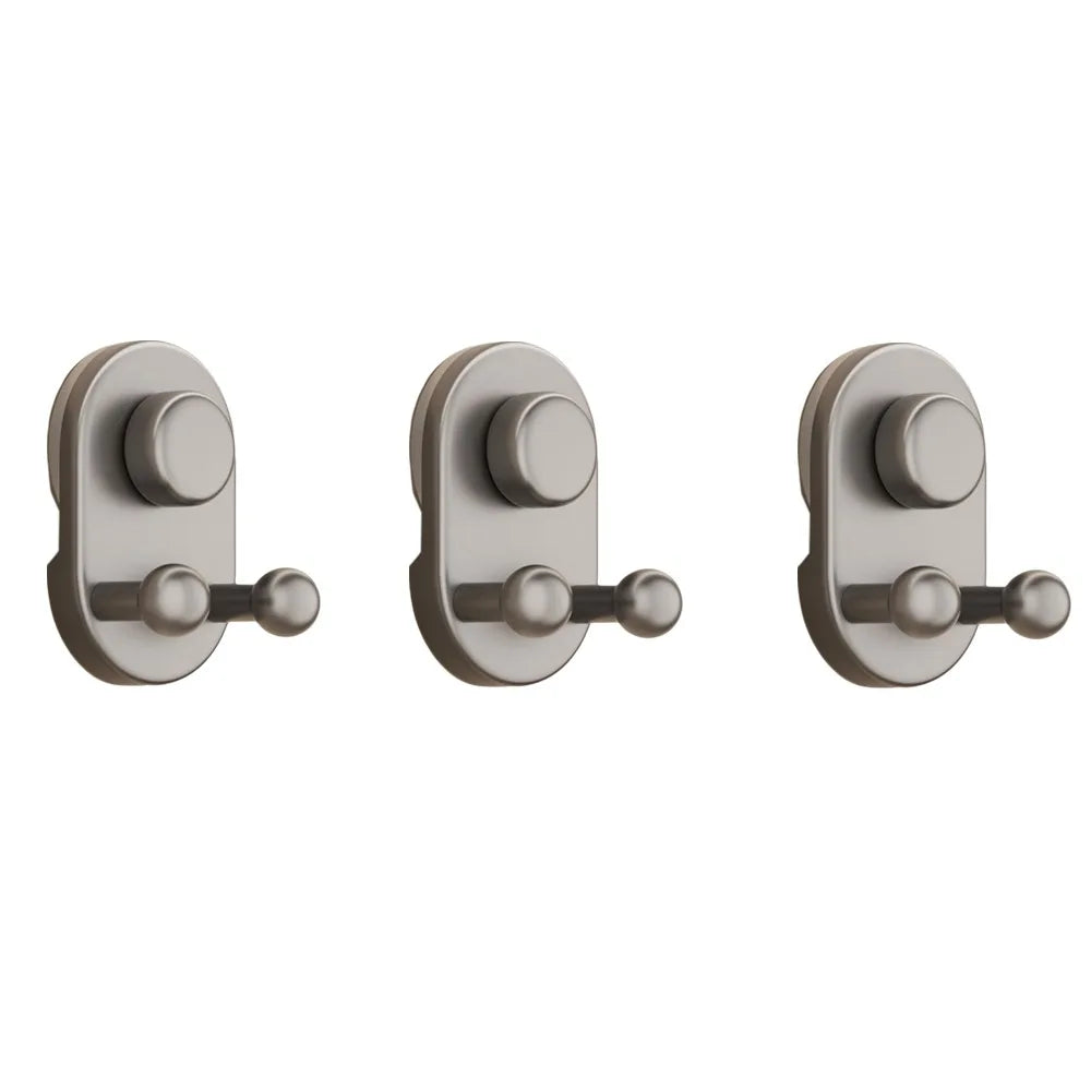 Suction Cup Double Wall Hooks No-Mark Waterproof – Set of 3