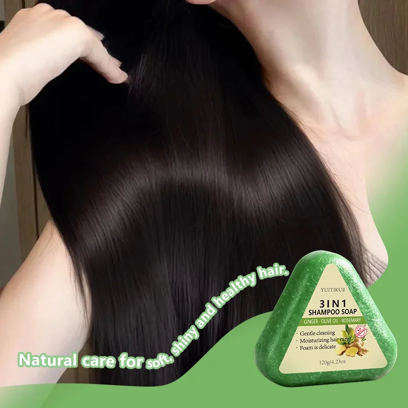 YUITIKUE Ginger 3-in-1 Shampoo Bar – Natural Hair Care 120g