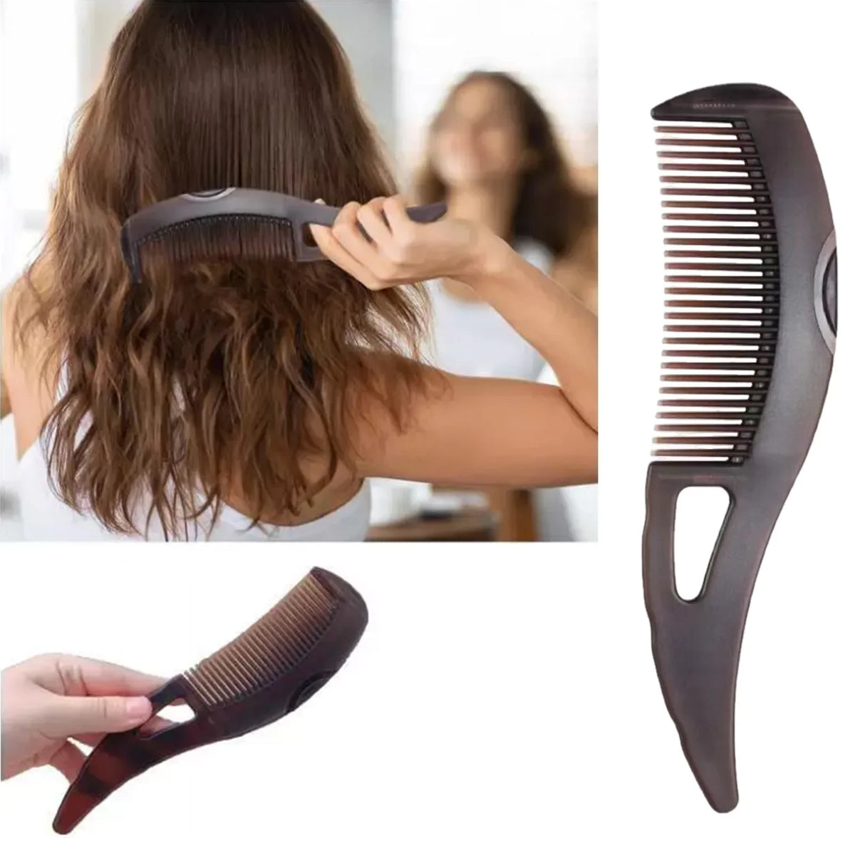 Self-Cleaning Anti-Static Scalp Massage Comb | Hair Tool