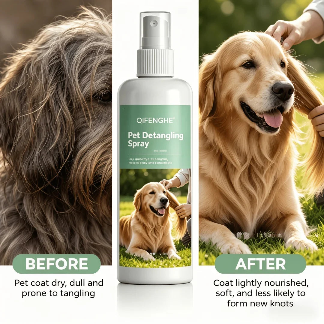 Pet Detangling Spray & Lint Roller Set | Cats & Dogs