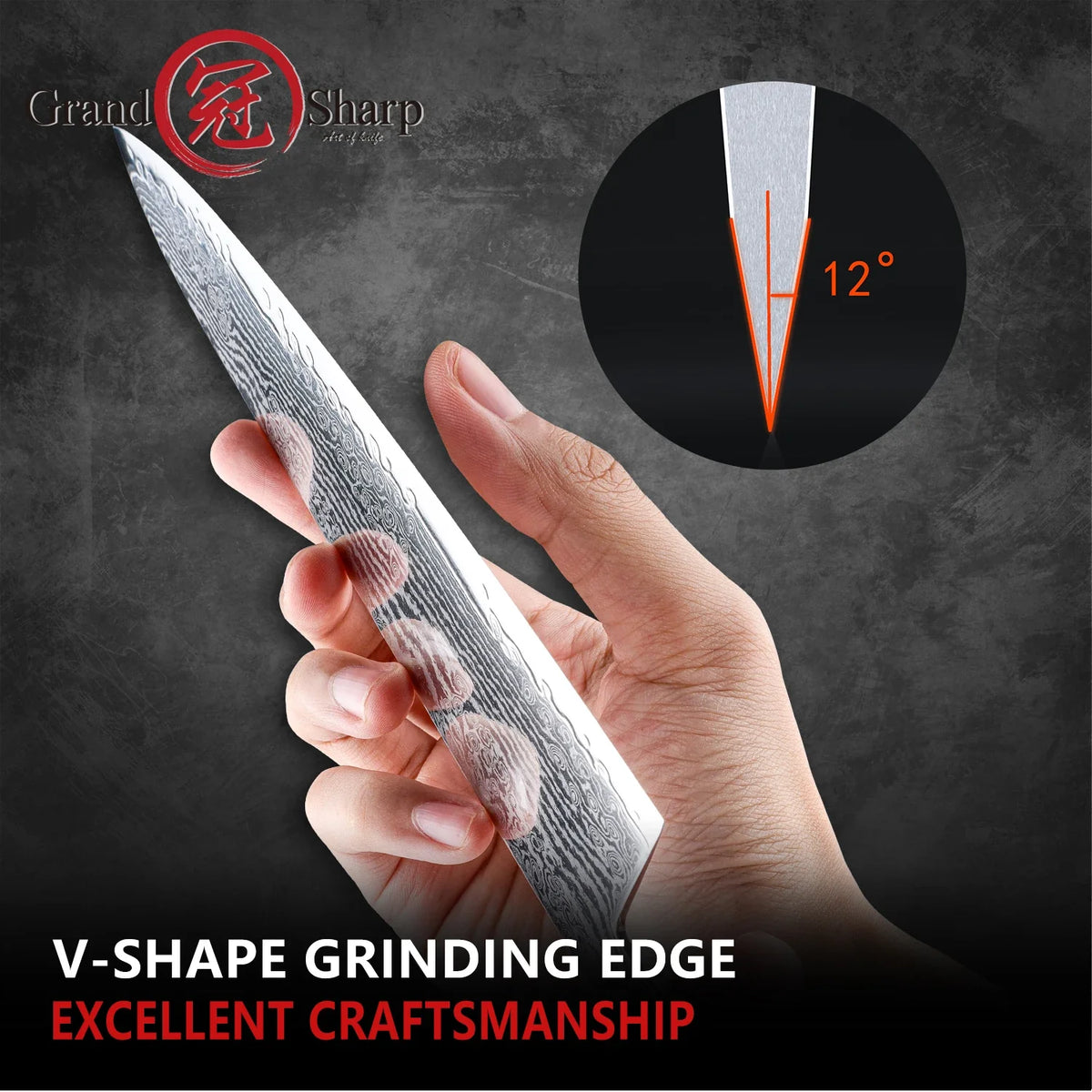 67-Layer Damascus Chef Knife Blade S35VN Steel – DIY No Handle