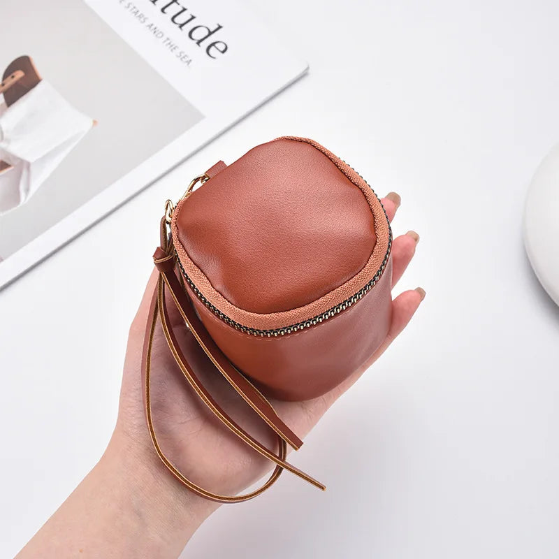 Vintage Coin Purse Cosmetic Bag – Waterproof PU Jewelry Organizer