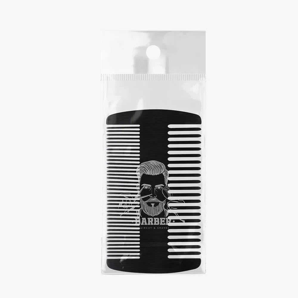 Men's Double-Sided Stainless Steel Beard & Mustache Comb