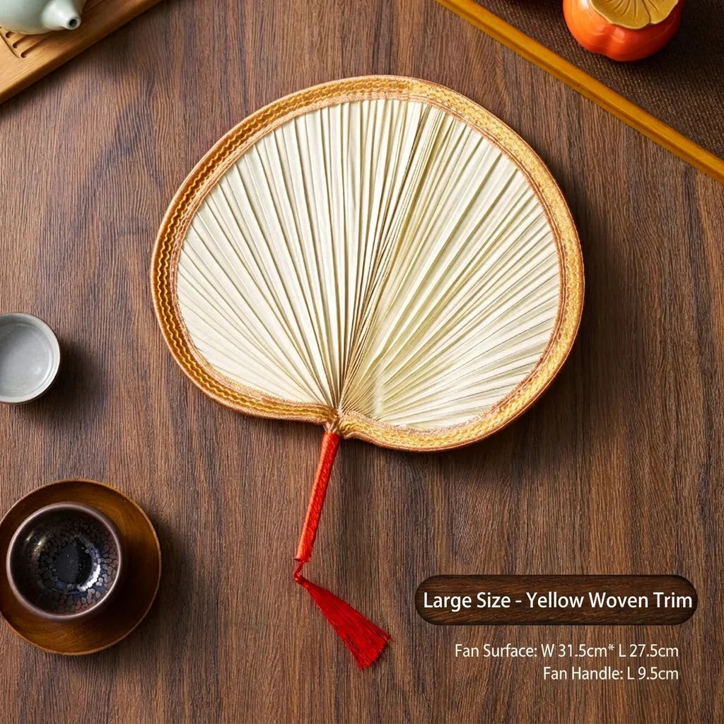 Handheld Cooling Fan Solid Traditional Hand Palm Leaf Soft Fire