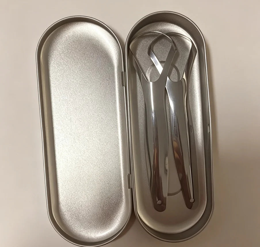 Stainless Steel Tongue Cleaners Gum Scraper Adults Boys Girls Care