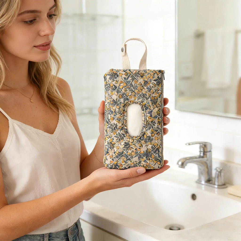Floral Baby Wipes Case | Portable Stroller Hanging Holder