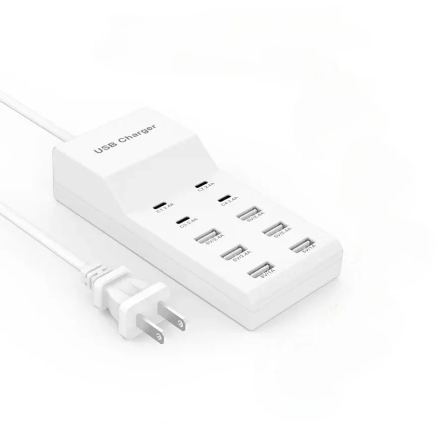 10-Port USB Charging Station 5V 15A | Desktop Hub EU US UK