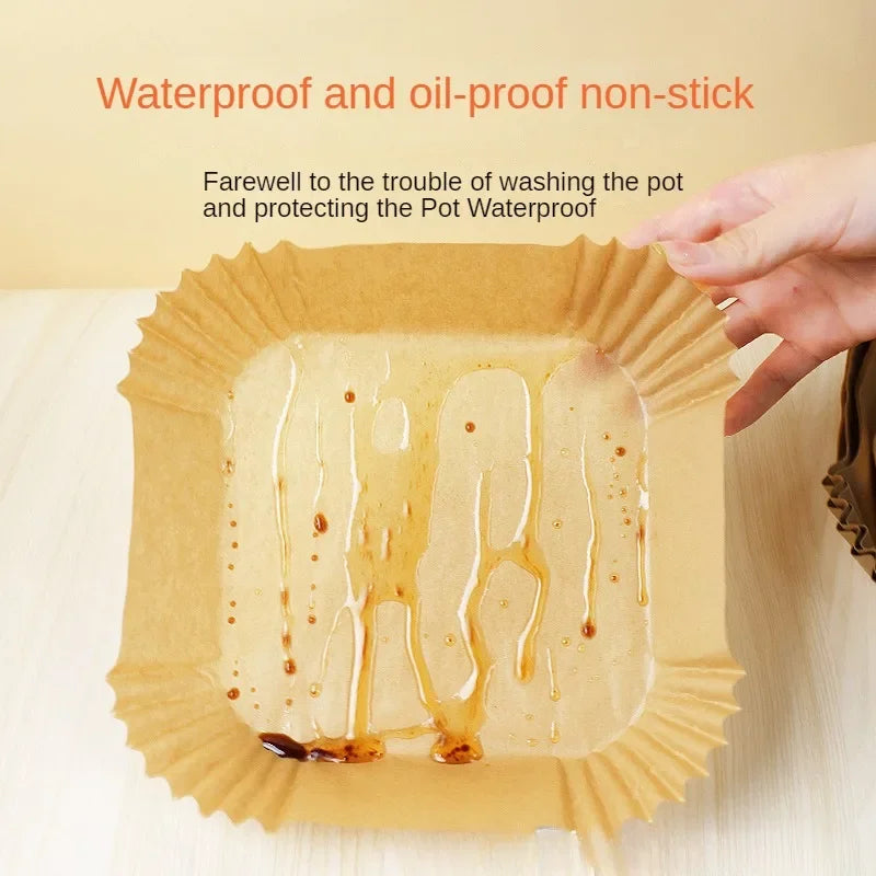 Disposable Air Fryer Paper Liners | Non-Stick Baking Mats 30/50 PCS