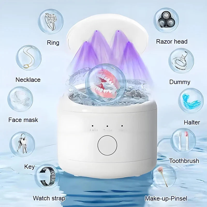 50kHz Ultrasonic Cleaner for Jewelry, Glasses & Dental Braces