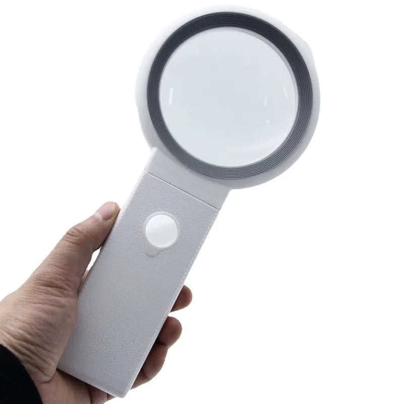 Desktop & Handheld Magnifying Glass 30X 10X with 18 LED Lights