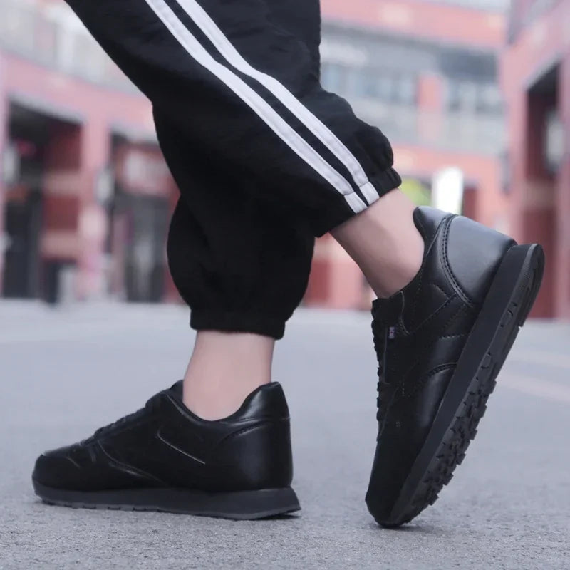 Men's Casual Vulcanized Sneakers – Breathable Lace-Up Sport Shoes