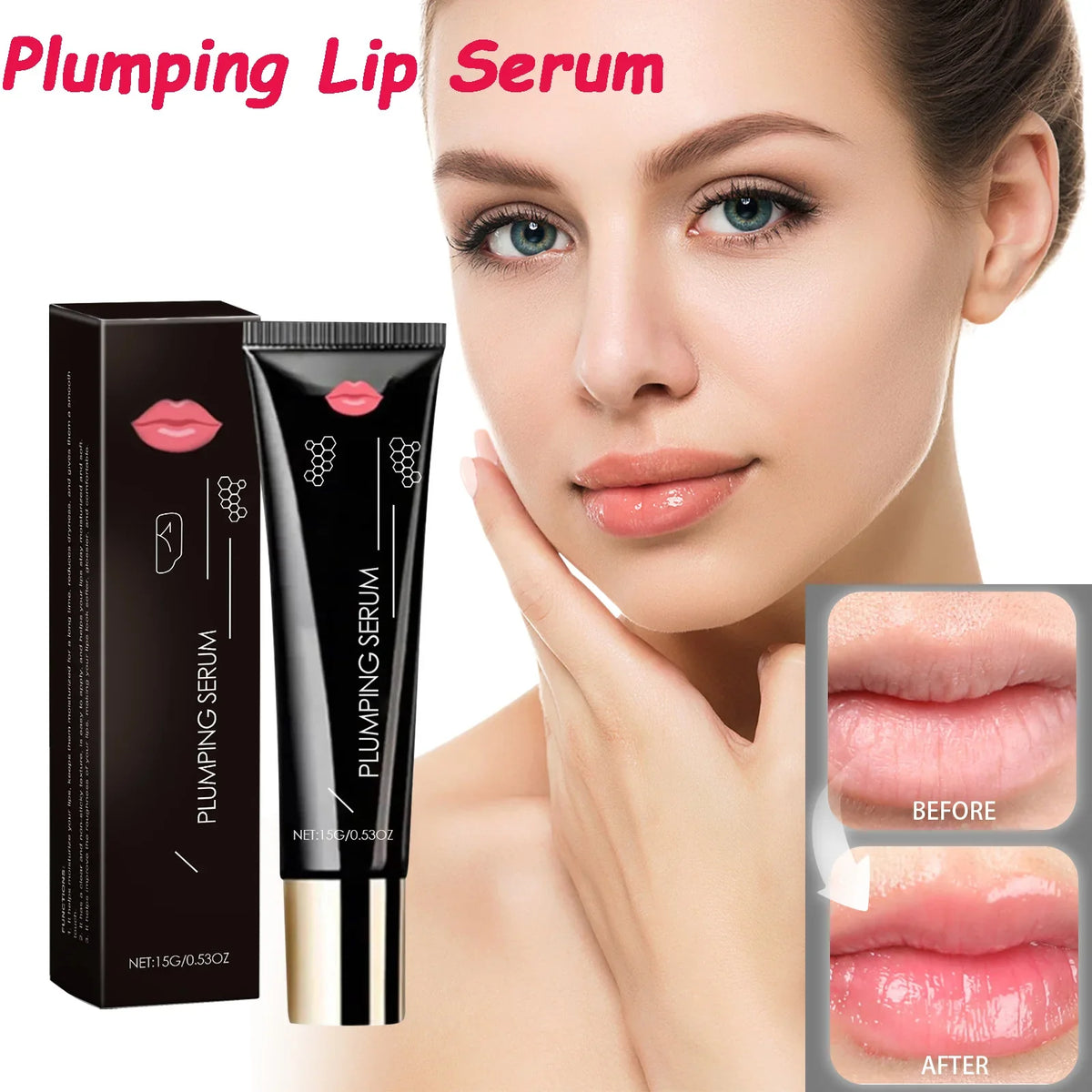 Hoygi Plumping Lip Serum – Volumising Gloss & Deep Moisture