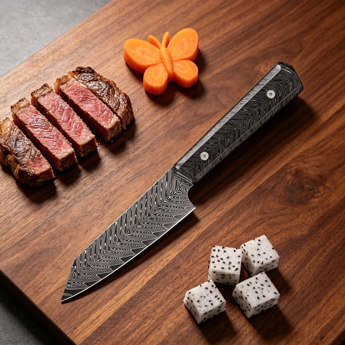 Damascus Steel Meat Cleaver & Chef Knife – Multipurpose Kitchen