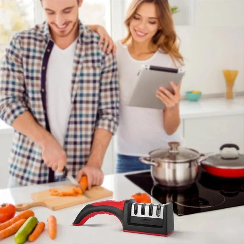 3-Slot Kitchen Knife Sharpener with Ergonomic Handle