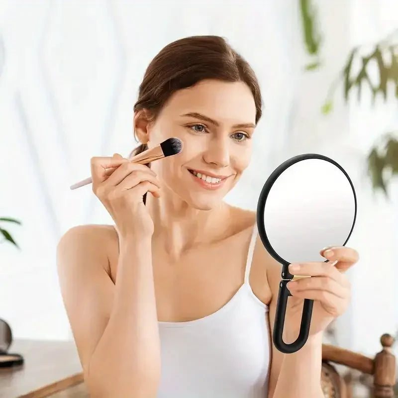 Dual-Sided 1X/50X Magnifying Makeup Mirror | Portable Handheld