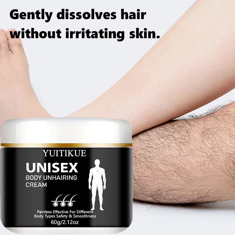 YUITIKUE Body Hair Removal Cream – Unisex, All Skin Types 60g