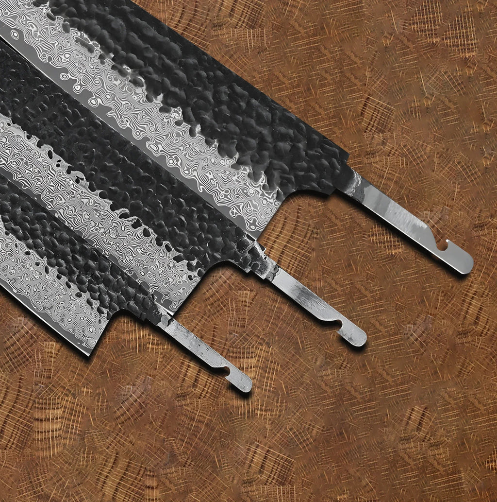 67-Layer Damascus Steel Knife Blank Blade – DIY Knife Making