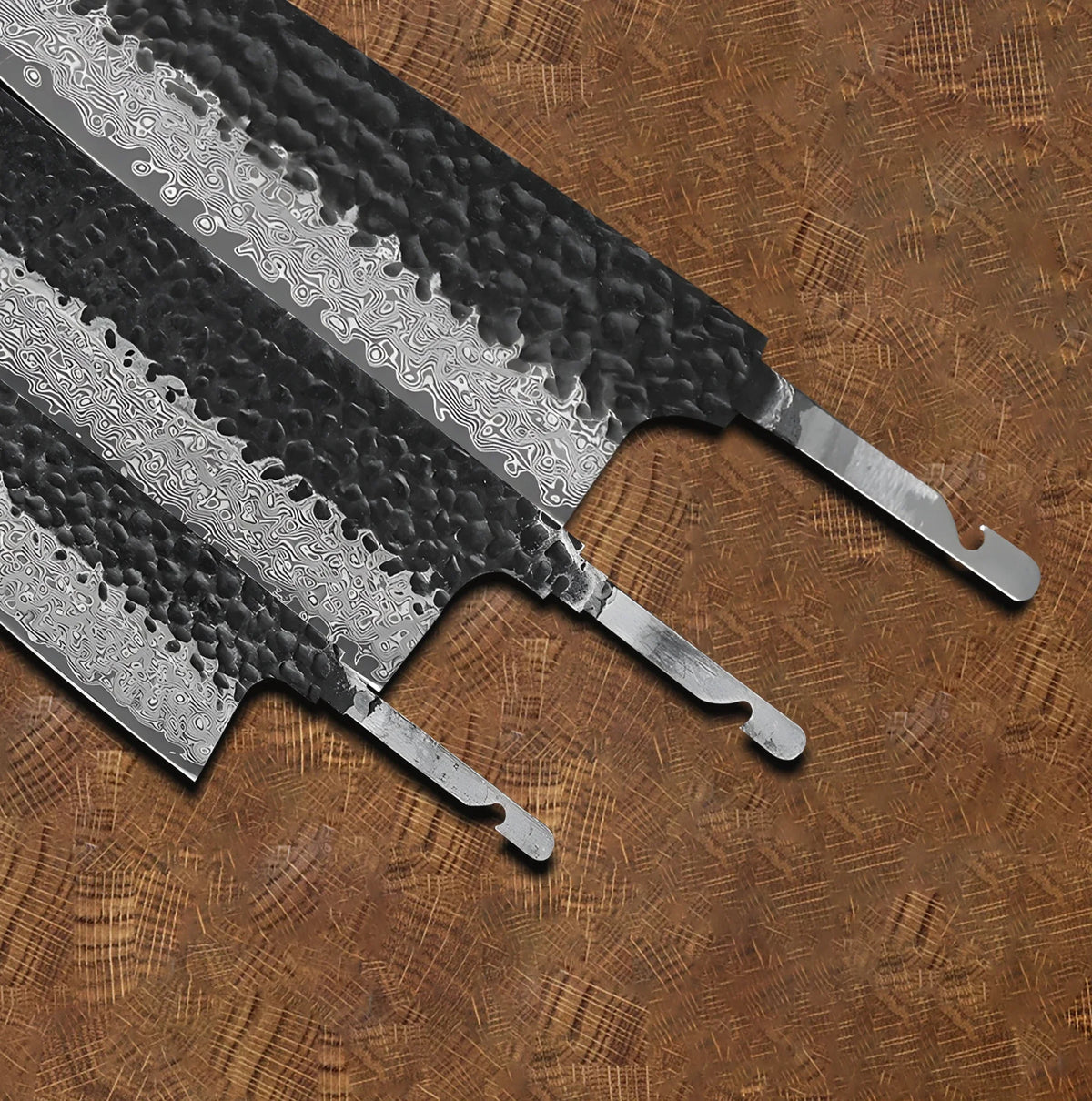 67-Layer Damascus Steel Knife Blank Blade – DIY Knife Making