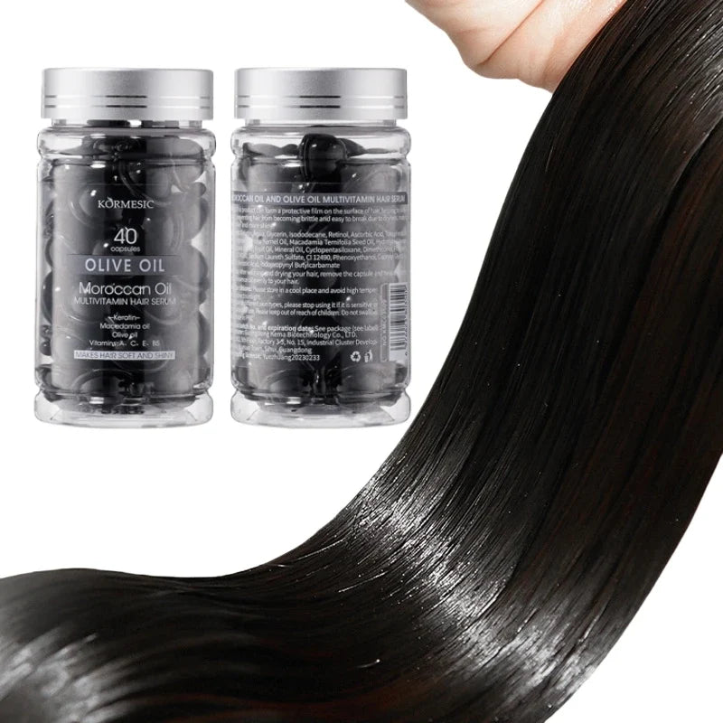 Moroccan & Olive Oil Hair Capsules – 40×1ml Multivitamin Essence