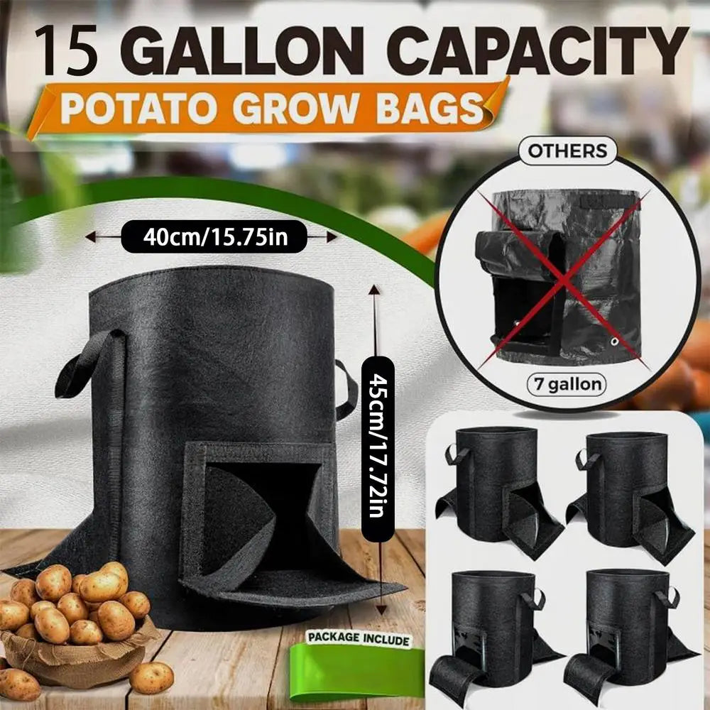 Non-Woven Fabric Grow Bags | Vegetable Planter for Garden & Patio