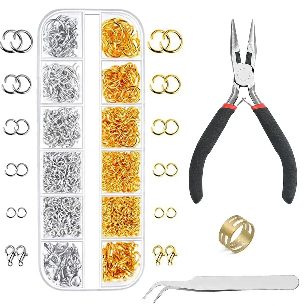 1200pcs Jump Rings, Lobster Clasps & Pliers Jewelry Making Set