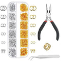 1200pcs Jump Rings, Lobster Clasps & Pliers Jewelry Making Set