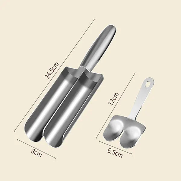 Stainless Steel Meatball Maker with Cutting Spade | 2/4 Scoop