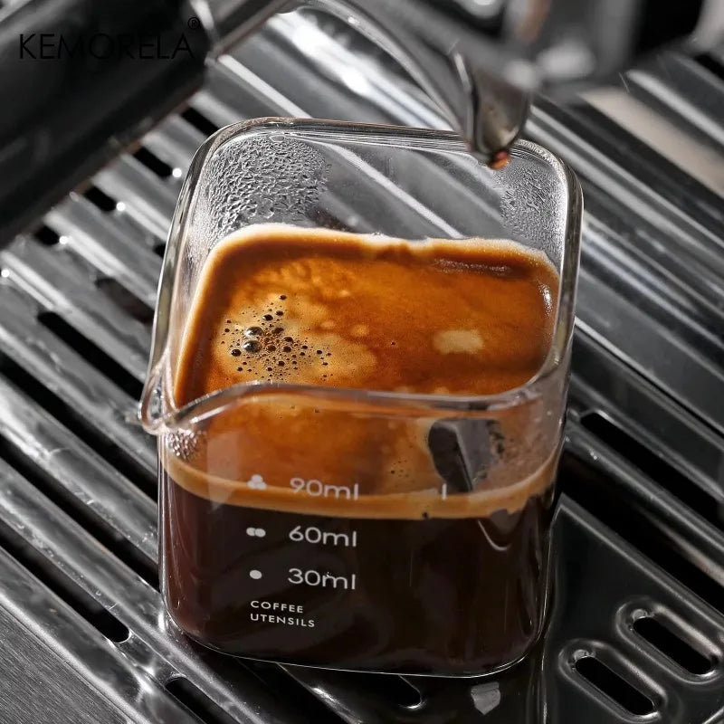 KEMORELA Glass Espresso Cup 90/120ml – Measuring Shot Glass