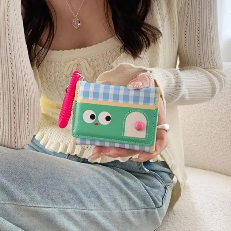 Women's Cartoon PU Leather Short Wallet – Card & Coin Holder