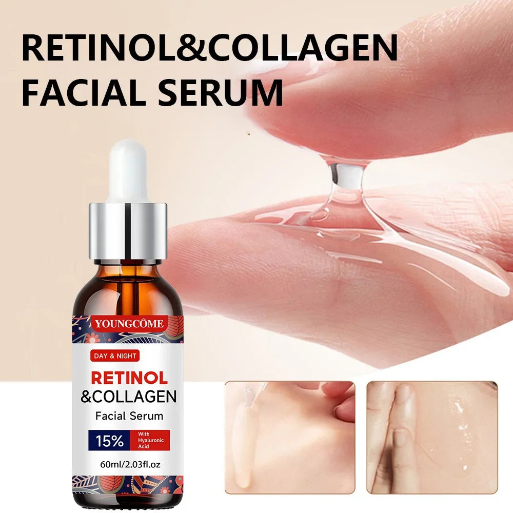 Retinol Collagen Facial Serum Hyaluronic Acid Daily Hydrating Skin