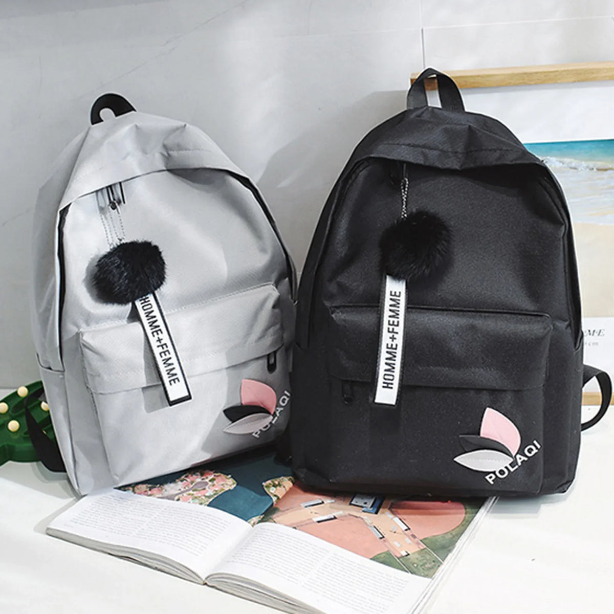 Women's Waterproof Canvas Backpack | Laptop Sleeve School Bag