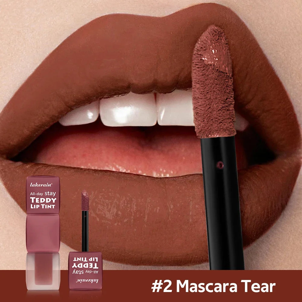 Lakerain Teddy Lip Tint – Matte Lip Stain, 12HR Waterproof