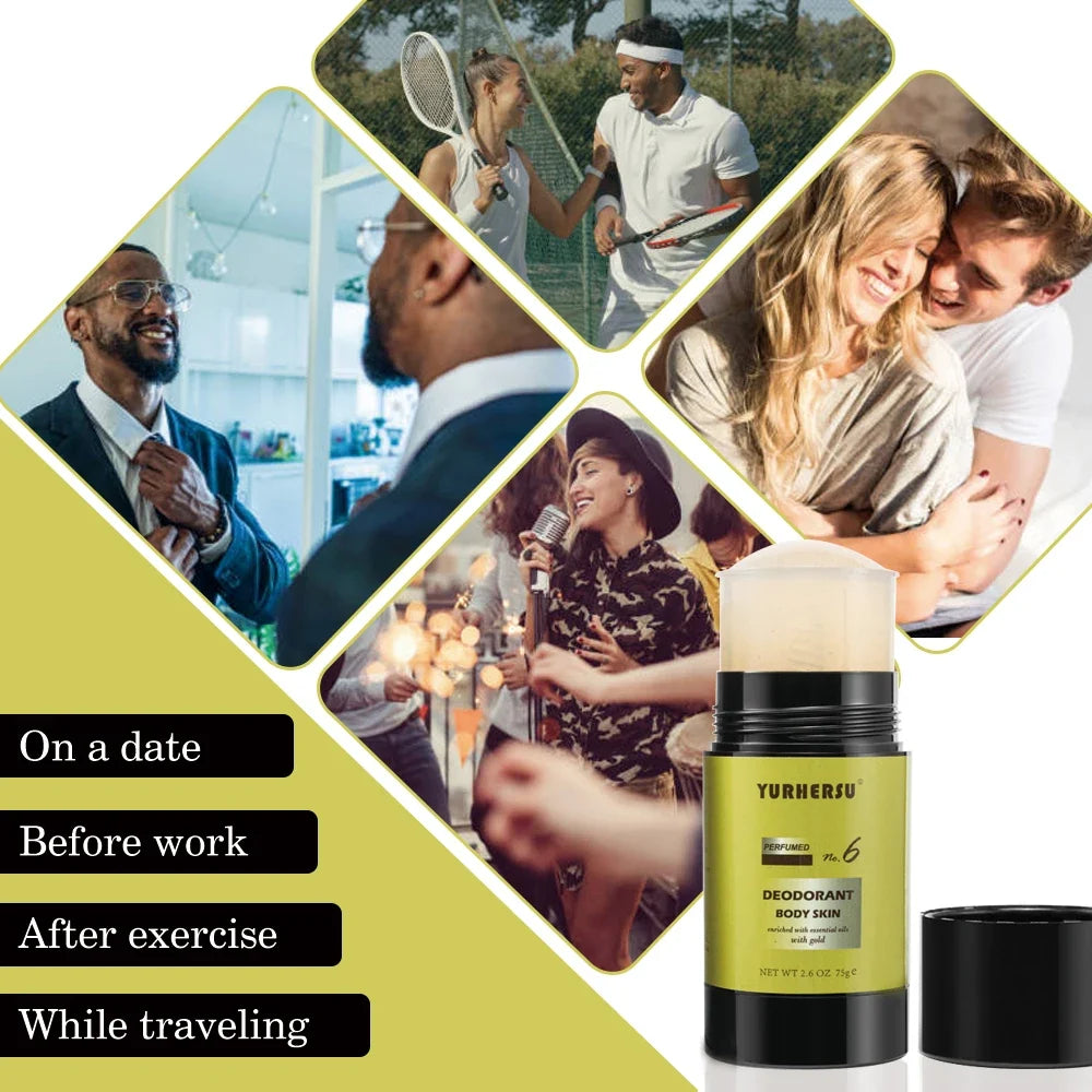 YURHERSU Natural Crystal Deodorant Stick – Aluminum-Free, 75g