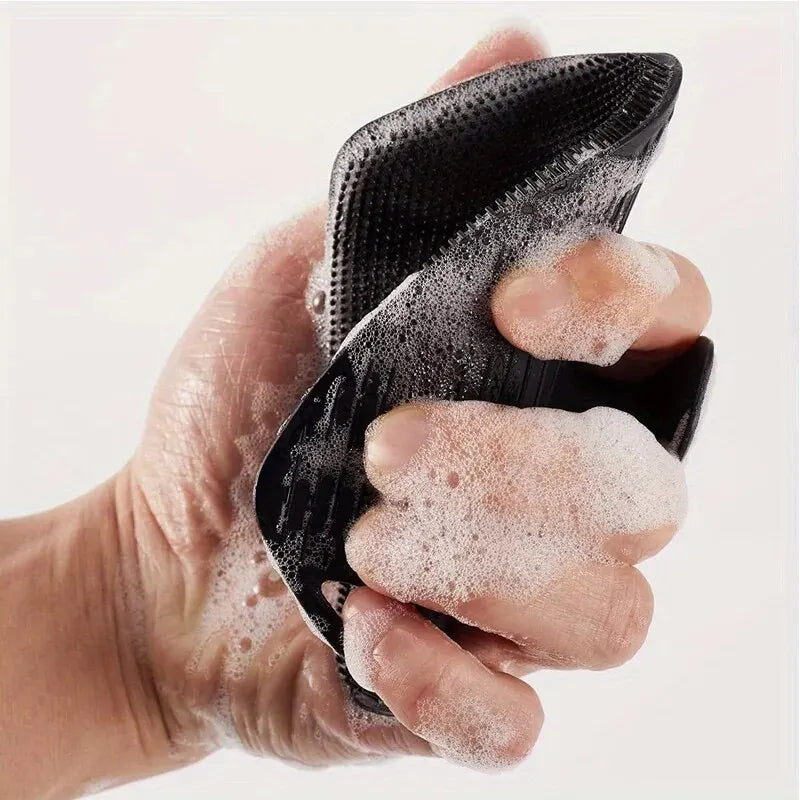 Silicone Exfoliating Body Scrubber Brush | No-Slip Handle